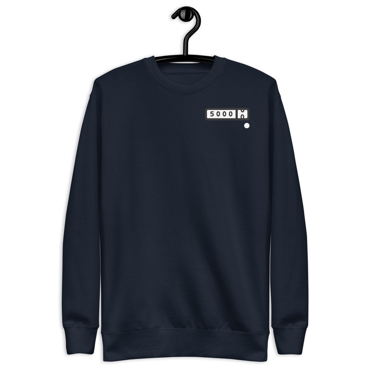 5000-miler Unisex Premium Sweatshirt (white logo background)