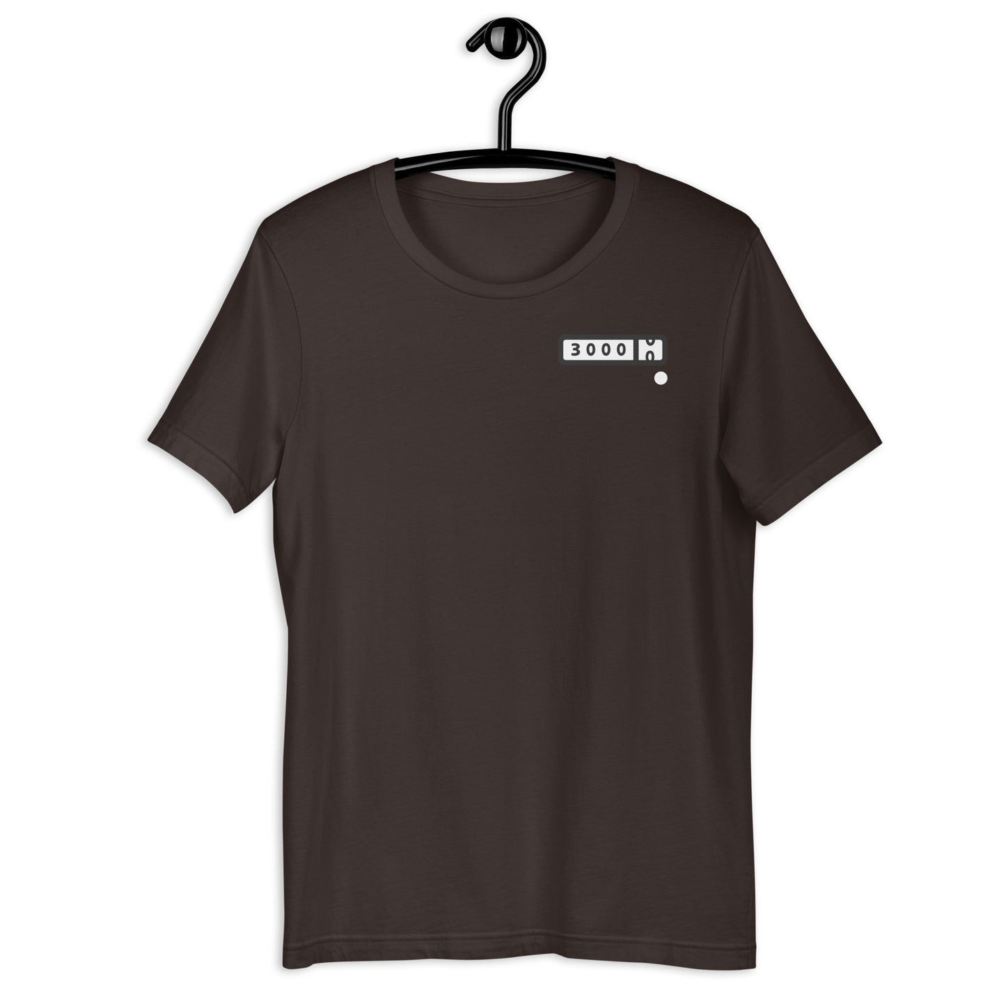 3000-miler Unisex t-shirt (white logo background)