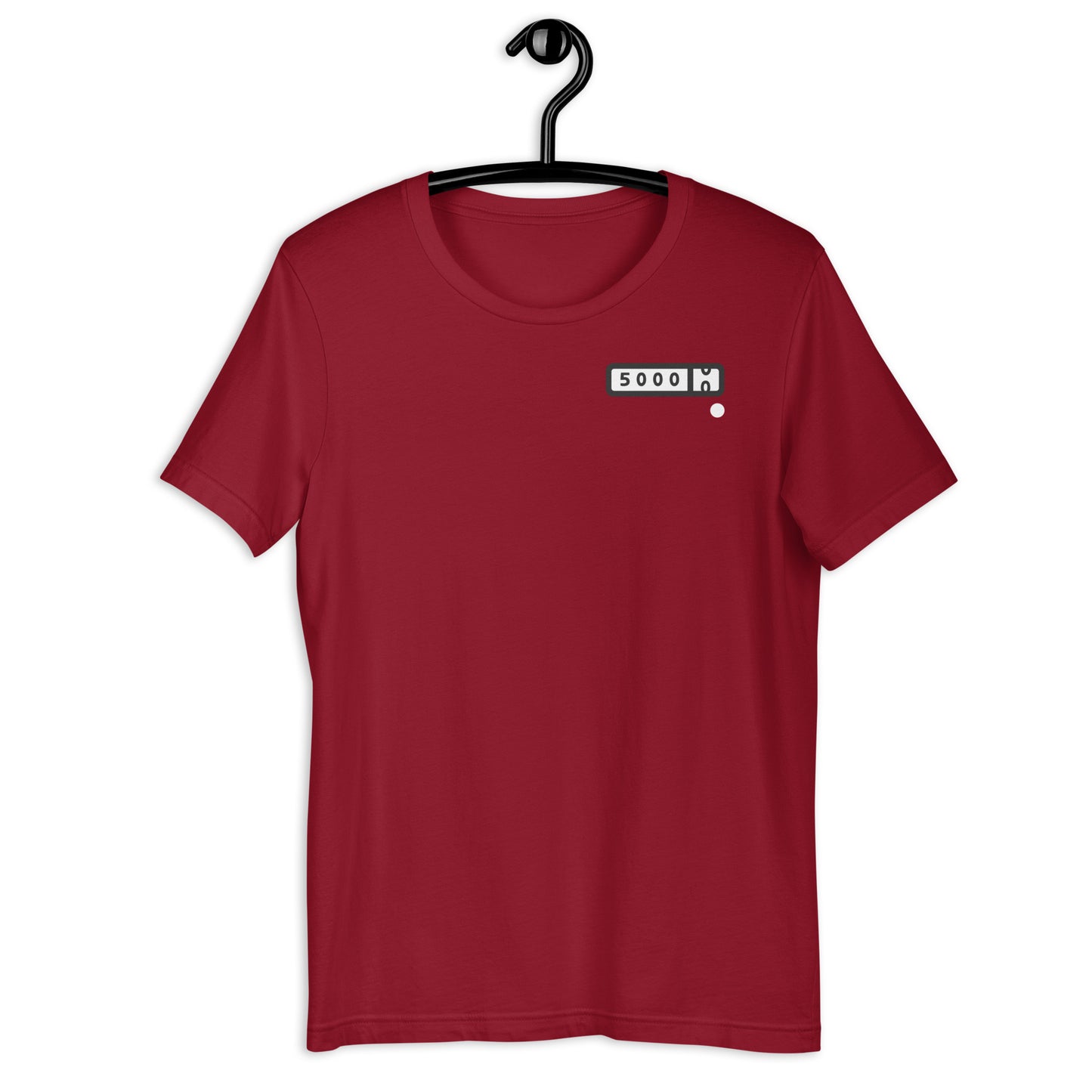 5000-miler Unisex t-shirt (white logo background)