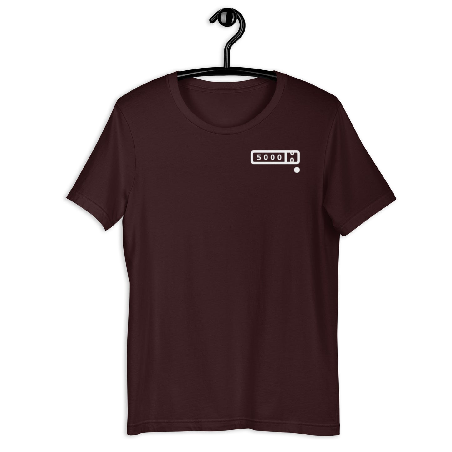 5000-miler Unisex t-shirt (colored logo background)